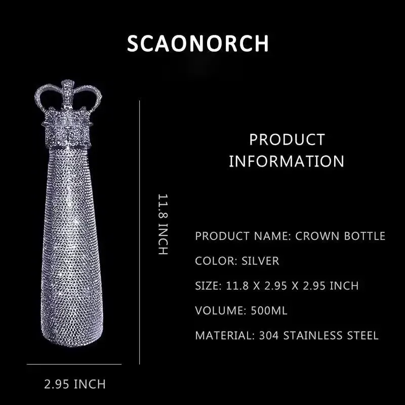 Royal Sparkle Vintage Crown Thermos (500 ml)