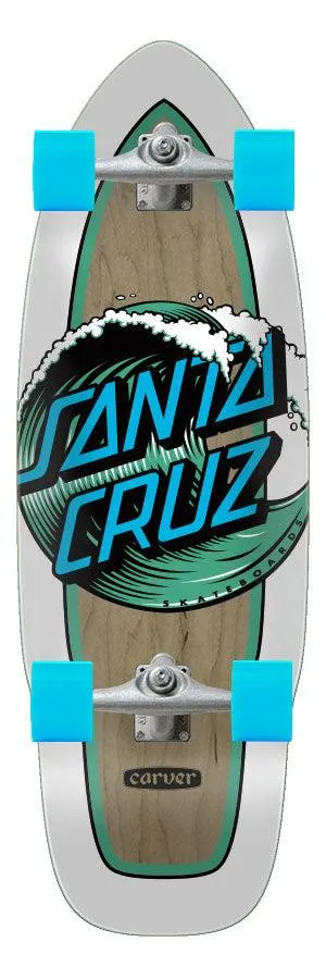 Santa Cruz x Carver Cruzer Wave Dot Cut Back CX Complete Surf Skate Board - 9.75"