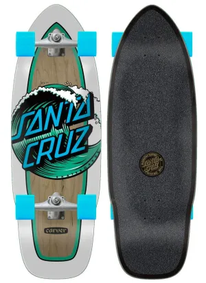 Santa Cruz x Carver Cruzer Wave Dot Cut Back CX Complete Surf Skate Board - 9.75"