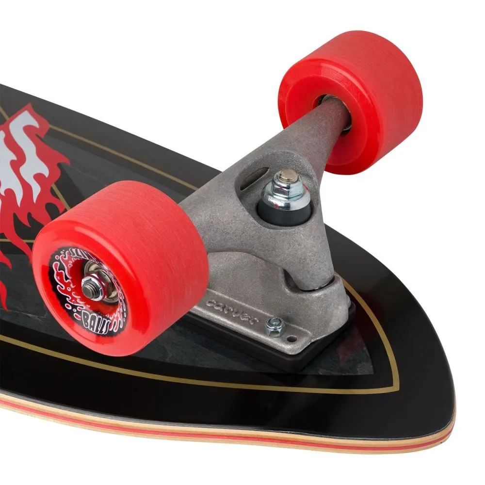 Santa Cruz x Carver Surfskate Complete Flamed Not a Dot - CX - 9.75" x 29.95"