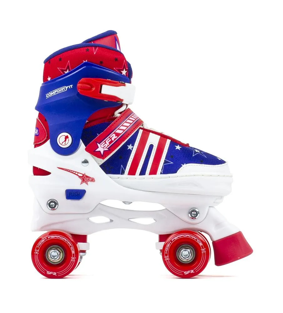 SFR Spectra Kids Adjustable Roller Skate - Blue Red