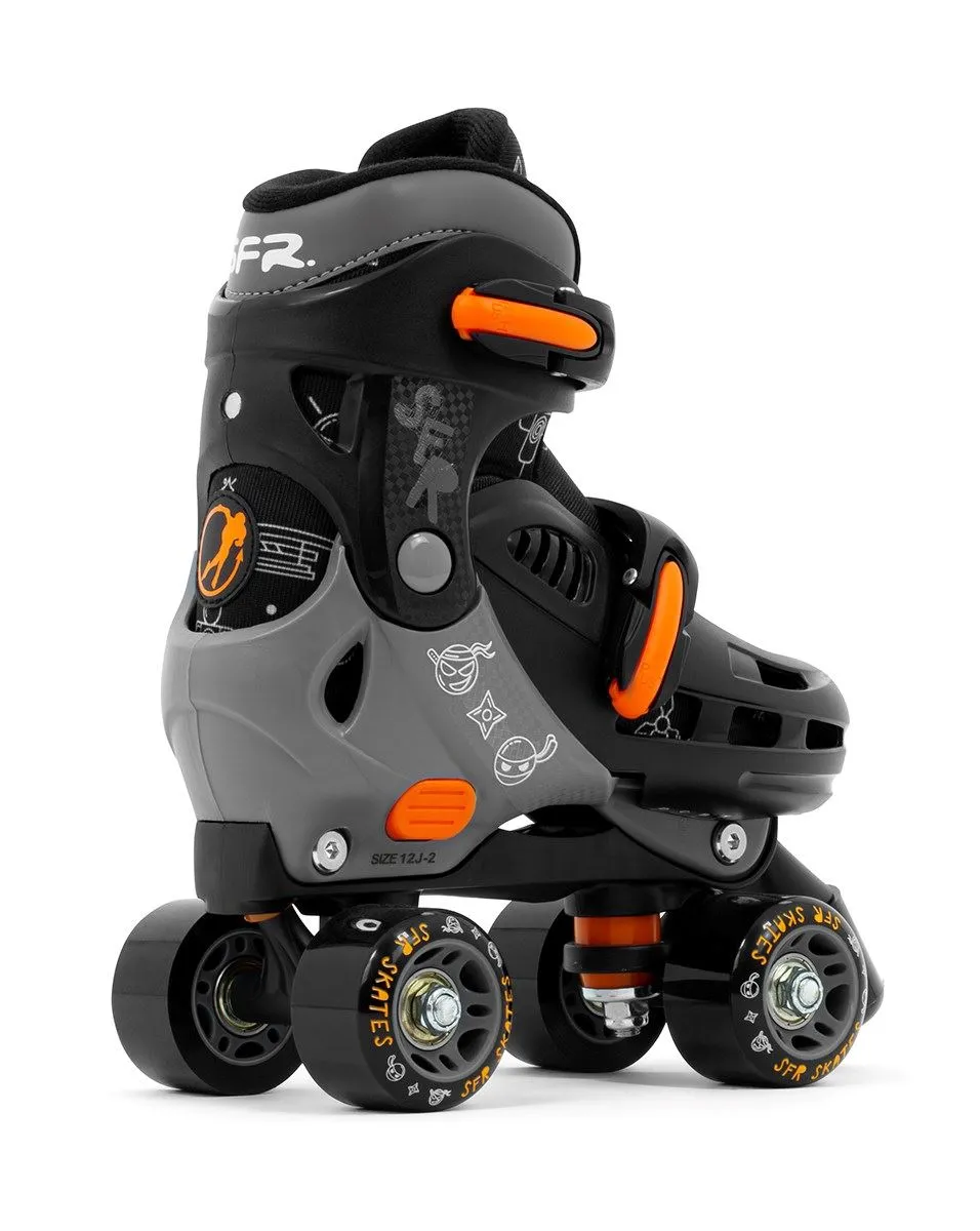 SFR Storm V Adjustable Children's Quad Roller Skates - Ninja
