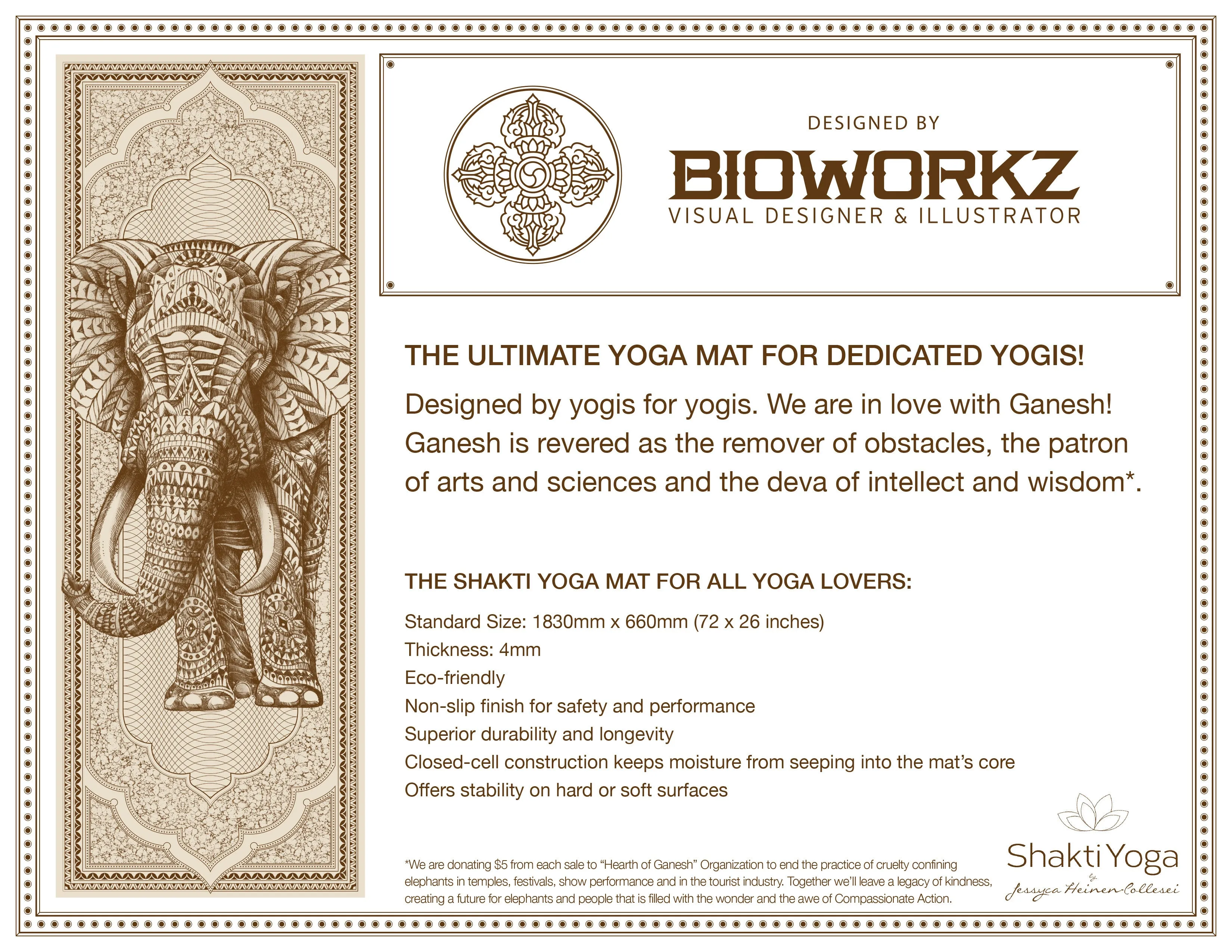 Shakti Yoga® Mat Designed by BIOWORKZ