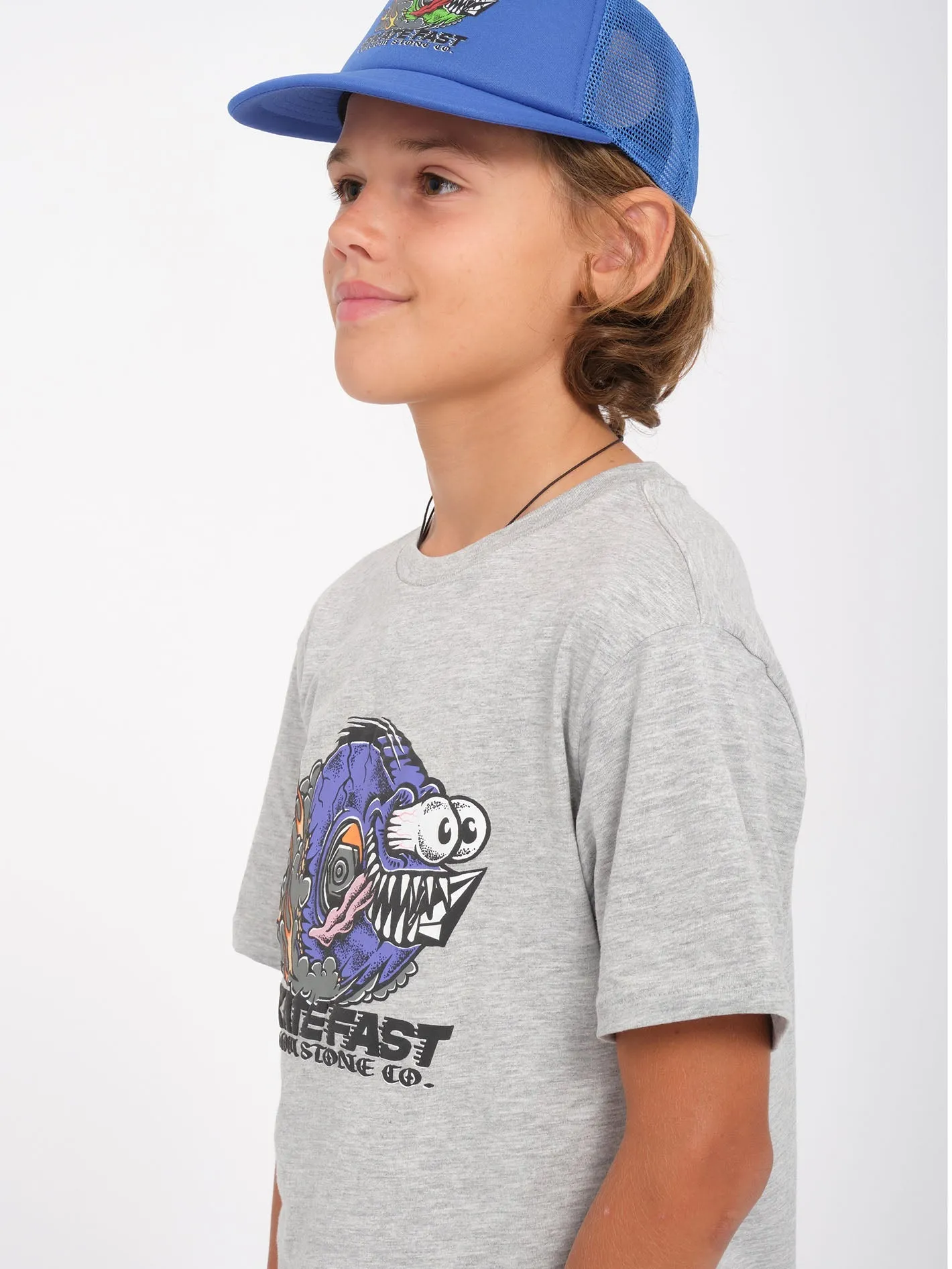 Skate Fast T-Shirt - Heather Grey  - (KINDER)