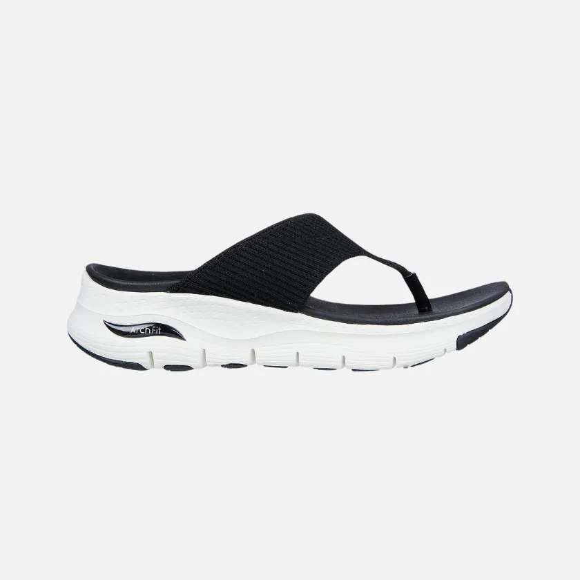 Skecher Ach-fit Easy Day Women Slipper -Black