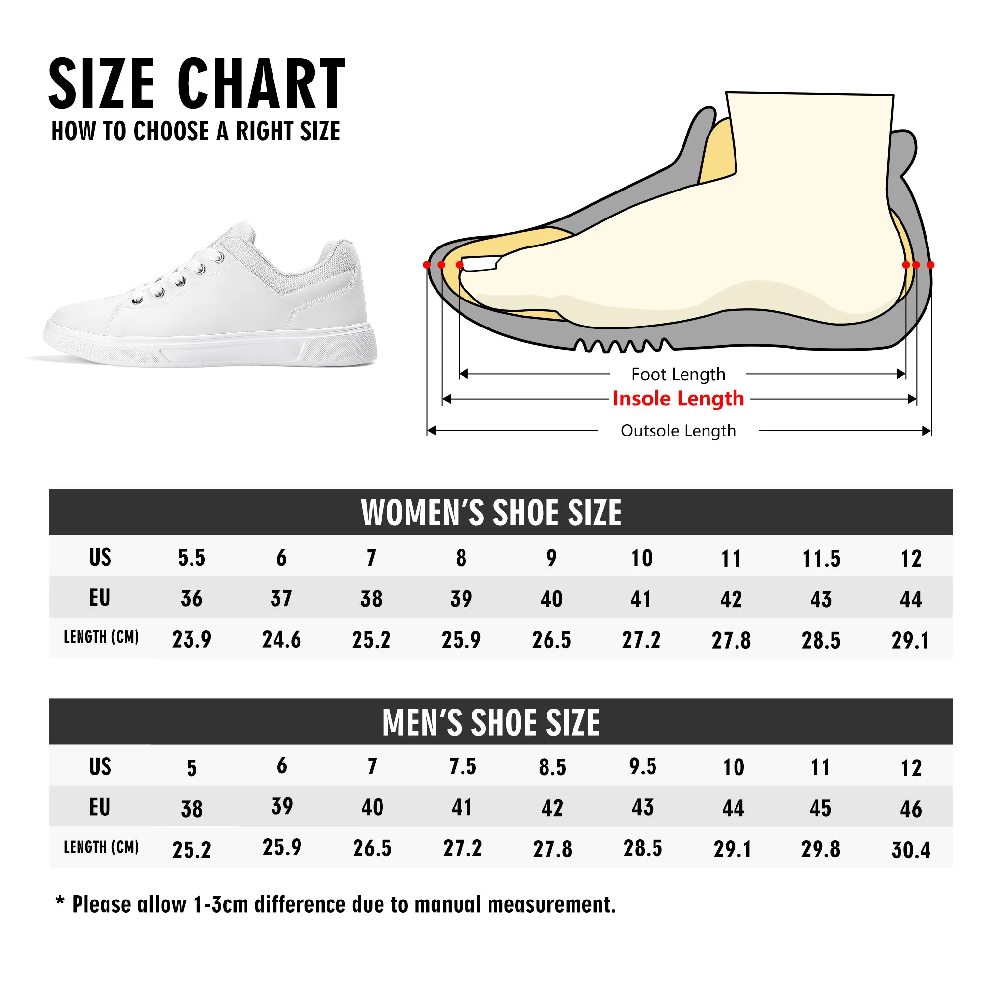 Skullies(c) Unisex PU Leather Skull Pattern Skate Shoes