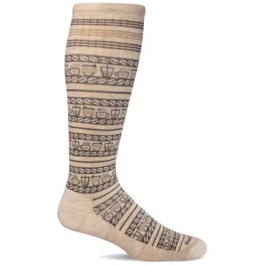 Sockwell Womens Latte Fairisle Moderate Compression Socks