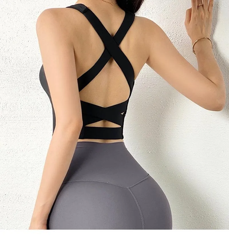 Sports Bra Sexy Fitness Underwear Camis Push Up Yoga Crop Top
