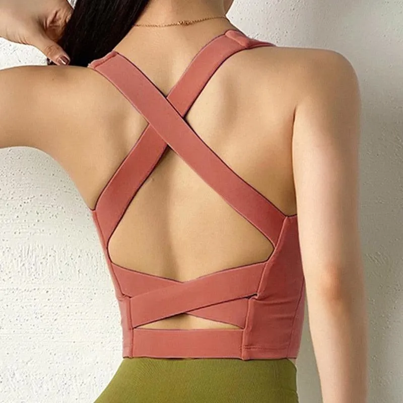 Sports Bra Sexy Fitness Underwear Camis Push Up Yoga Crop Top