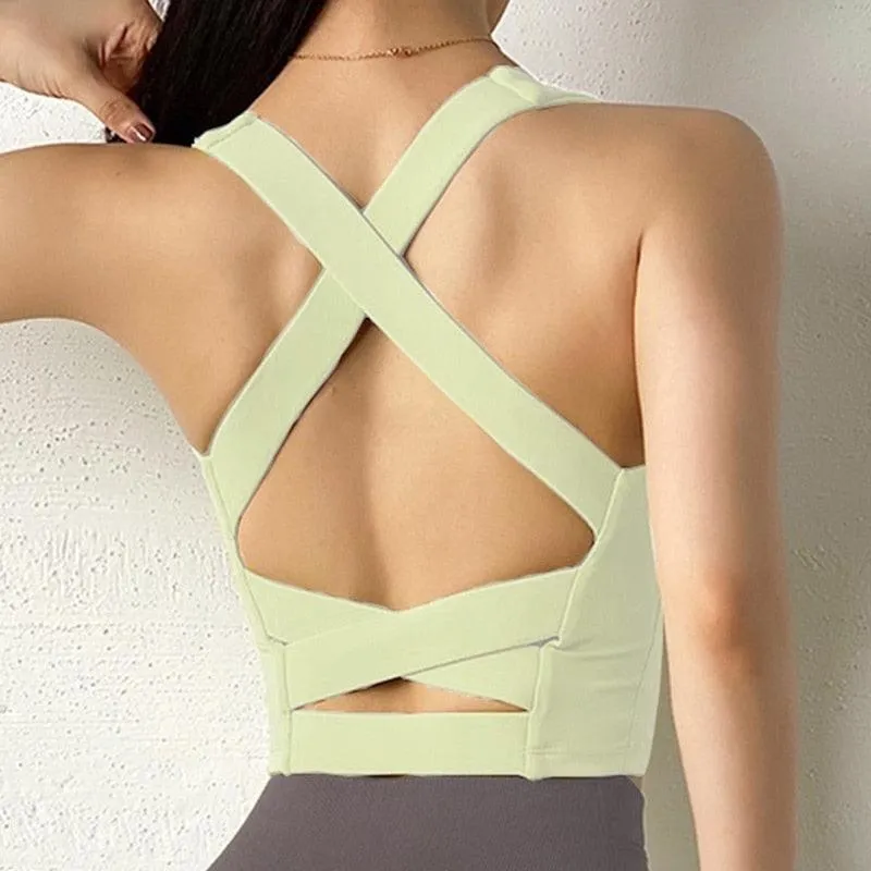 Sports Bra Sexy Fitness Underwear Camis Push Up Yoga Crop Top