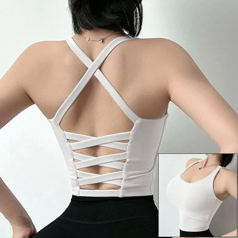 Sports Bra Sexy Fitness Underwear Camis Push Up Yoga Crop Top
