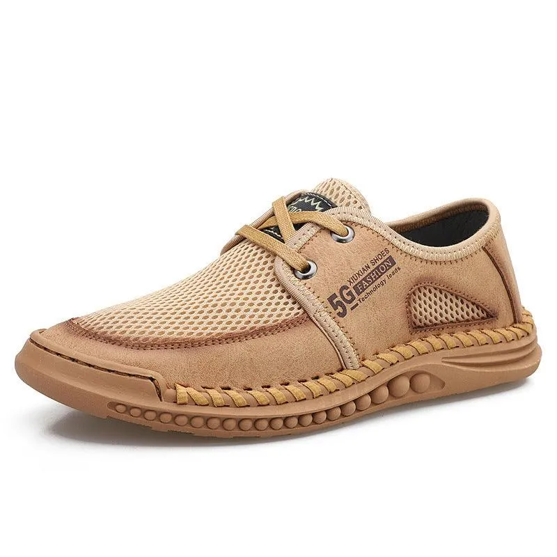 Summer Casual Sports Shoes Men's Breathable Flat Bottom Men's Mesh Shoes