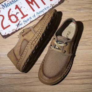 Summer Casual Sports Shoes Men's Breathable Flat Bottom Men's Mesh Shoes