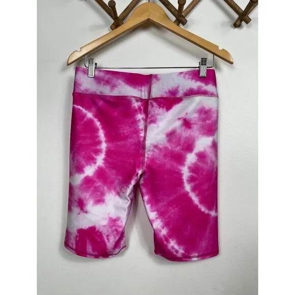 Terez Bike Shorts In Pink Tie Dye