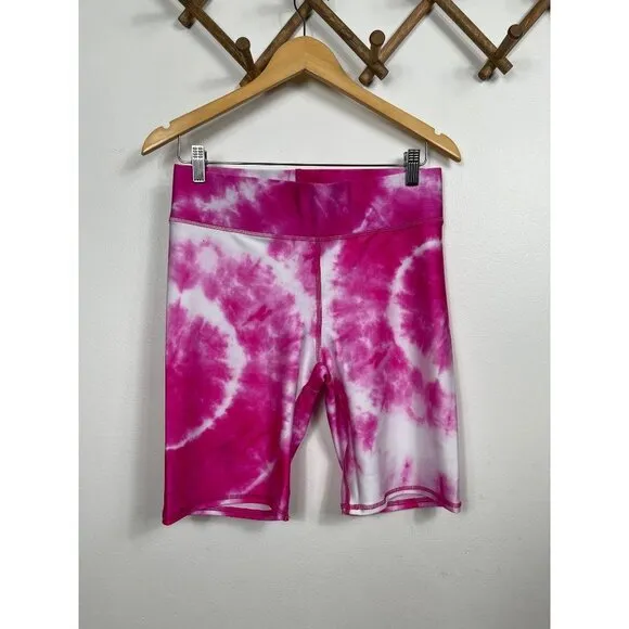 Terez Bike Shorts In Pink Tie Dye