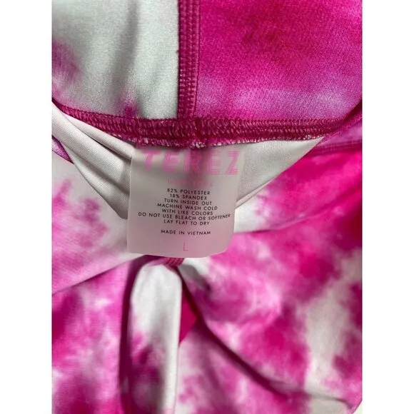 Terez Bike Shorts In Pink Tie Dye