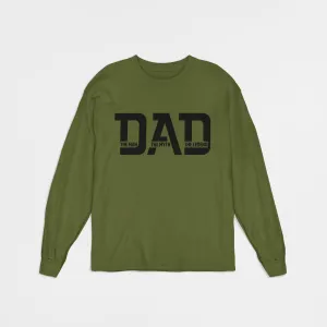 THE MAN THE MYTH LONG SLEEVE TEE