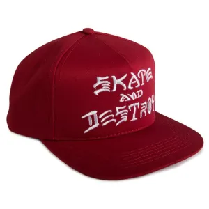 Thrasher - SAD Embroidered Snapback Red
