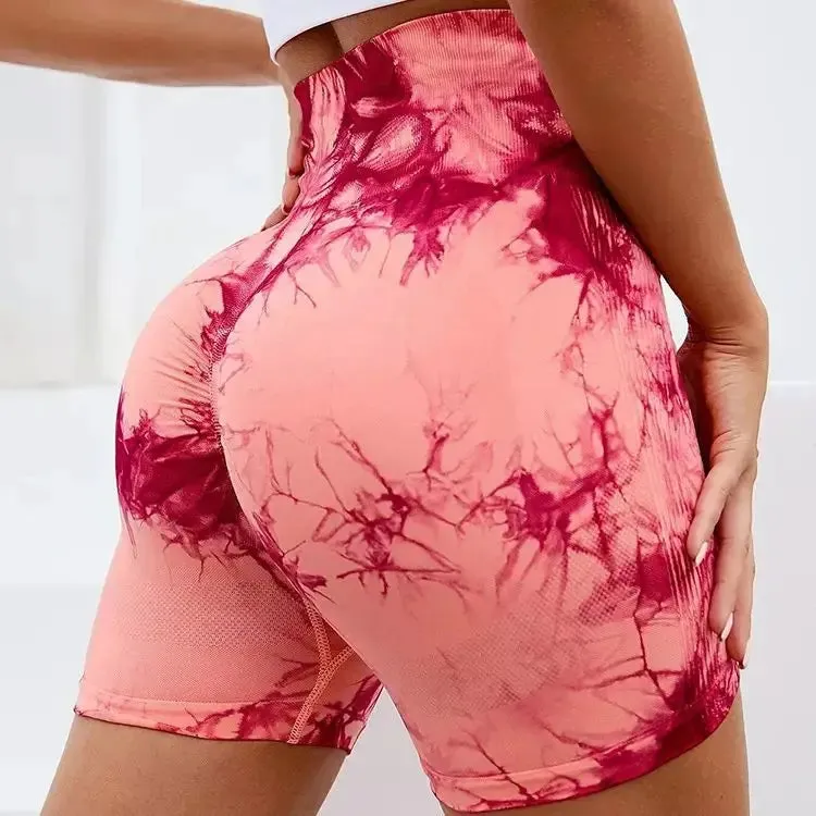 Tie Dye Marble Yoga Shorts
