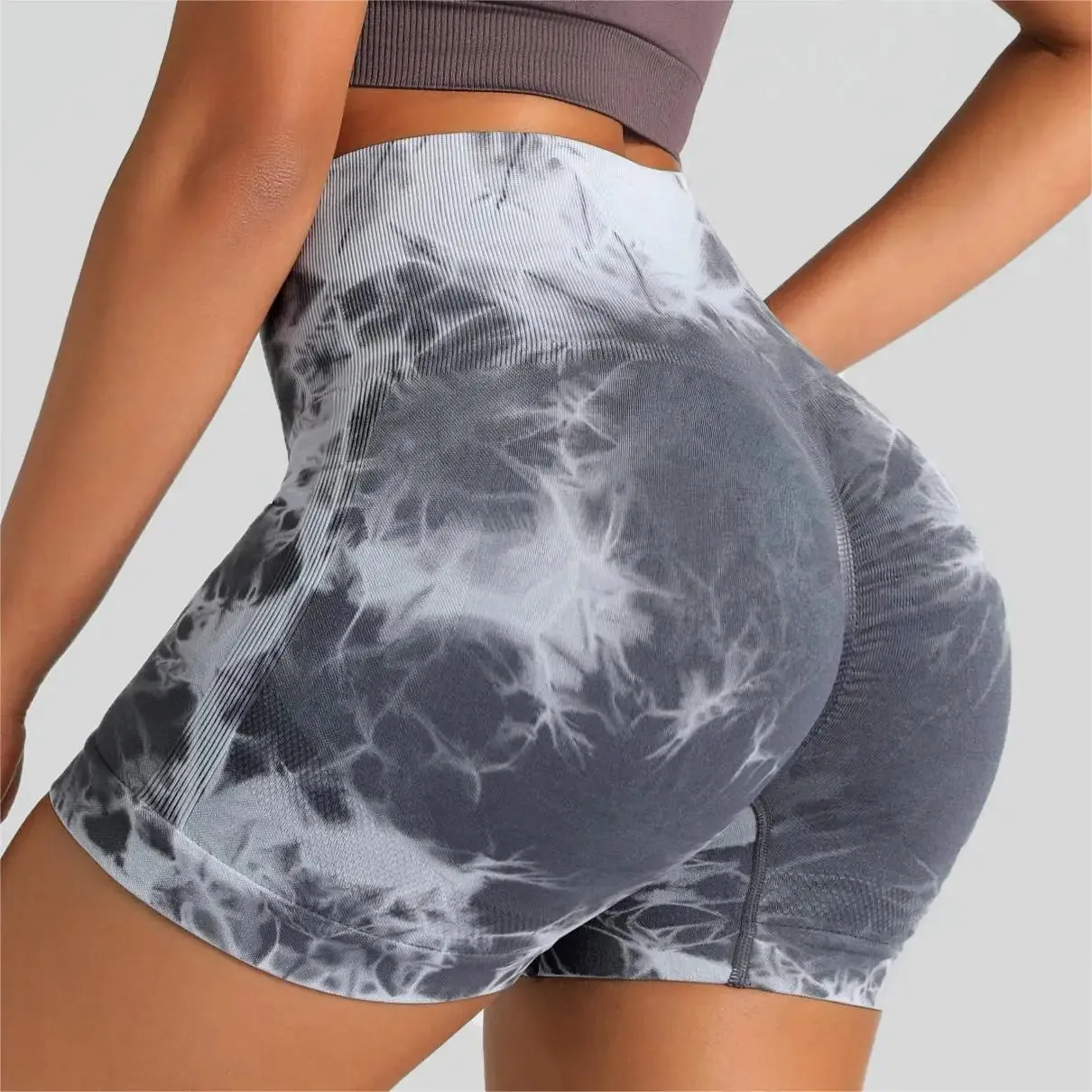 Tie Dye Marble Yoga Shorts