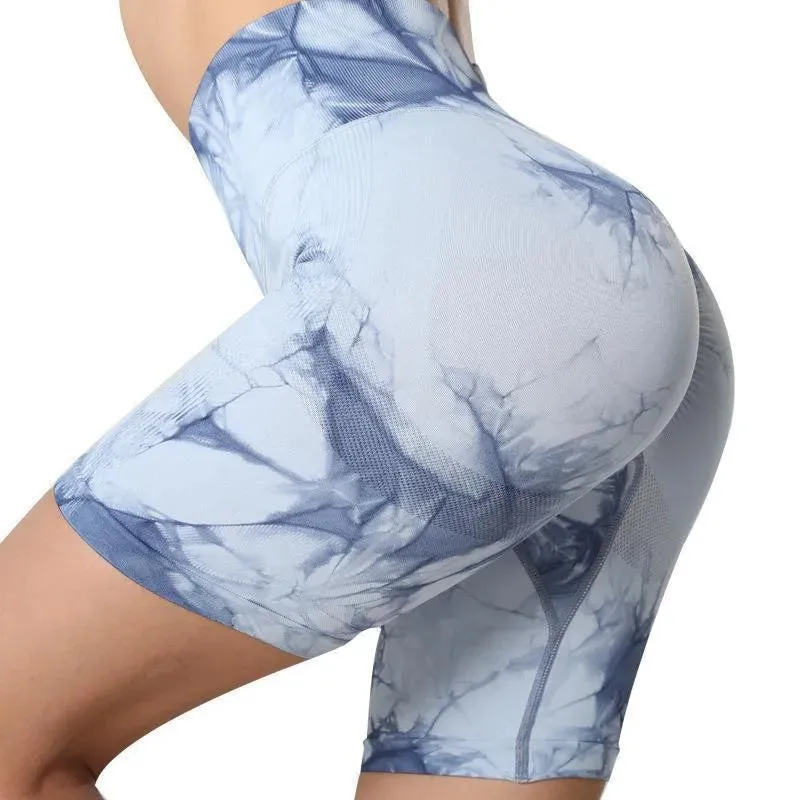 Tie Dye Marble Yoga Shorts