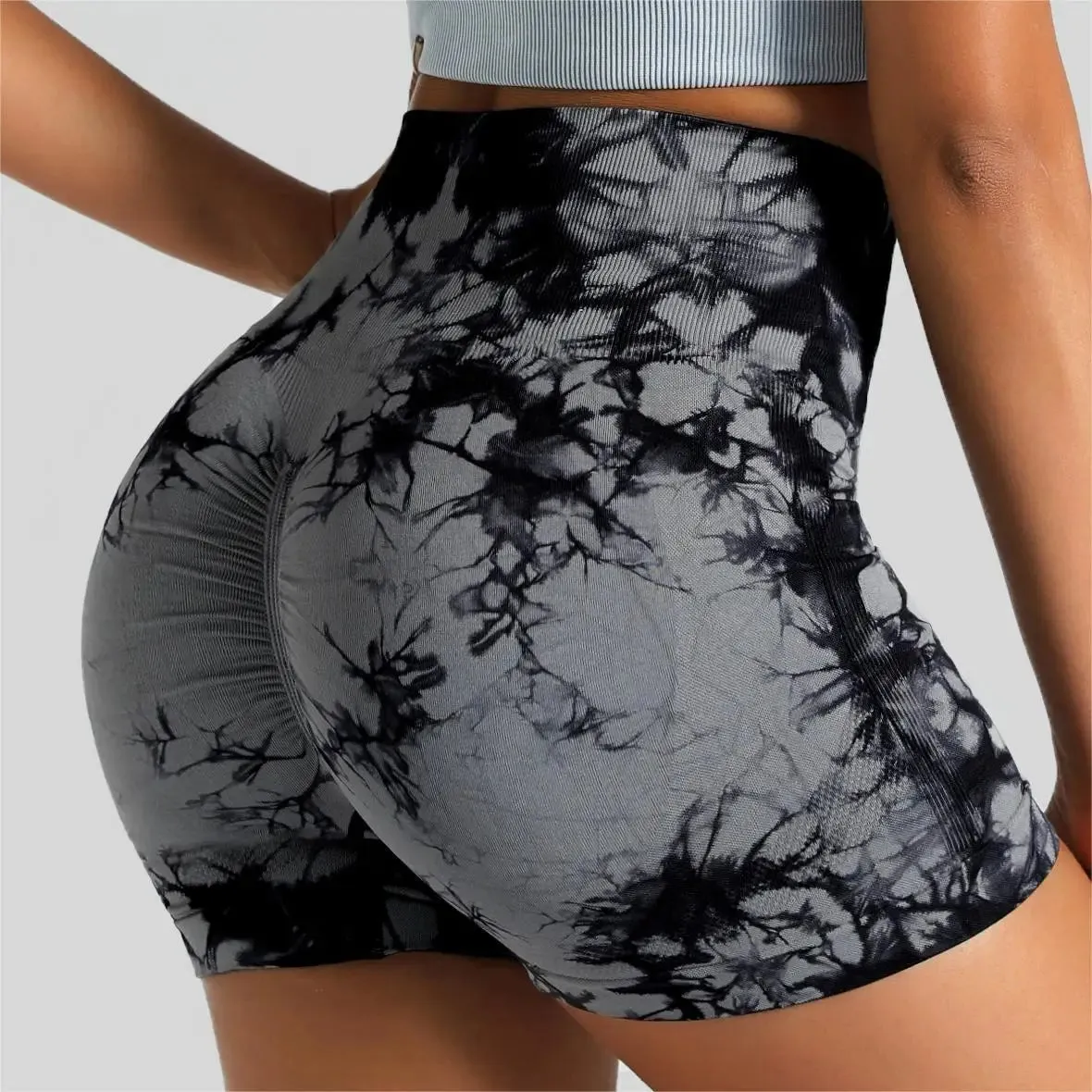 Tie Dye Marble Yoga Shorts