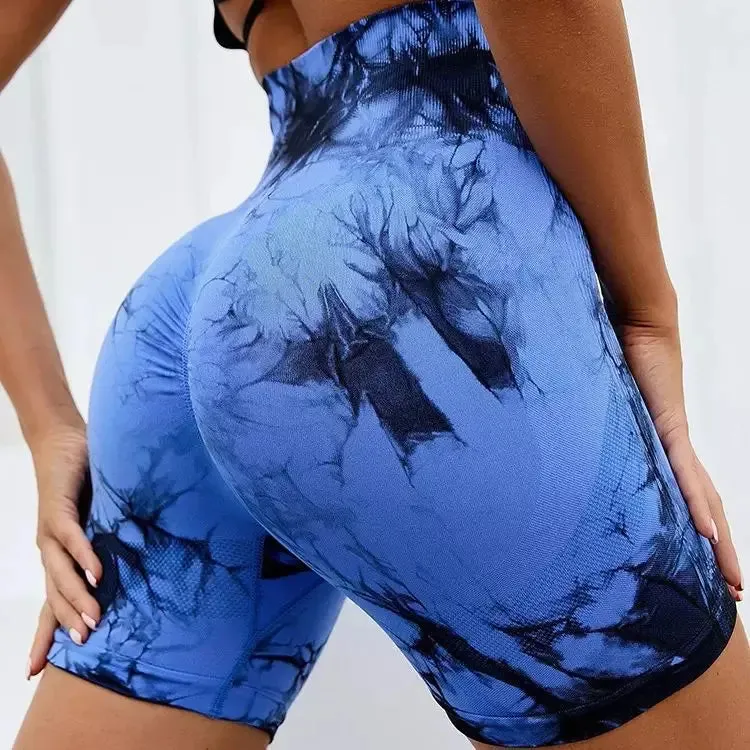 Tie Dye Marble Yoga Shorts