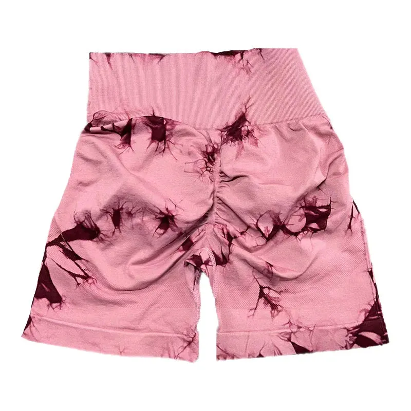 Tie Dye Marble Yoga Shorts