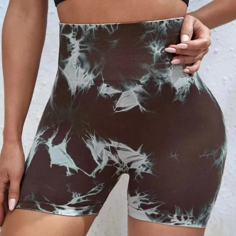 Tie Dye Marble Yoga Shorts