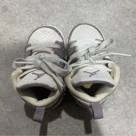 Toddler 4C Nike Air Jordan 1 MidSE Craft TD &quot;Inside Out TaupeHaize&quot; DZ4467-102