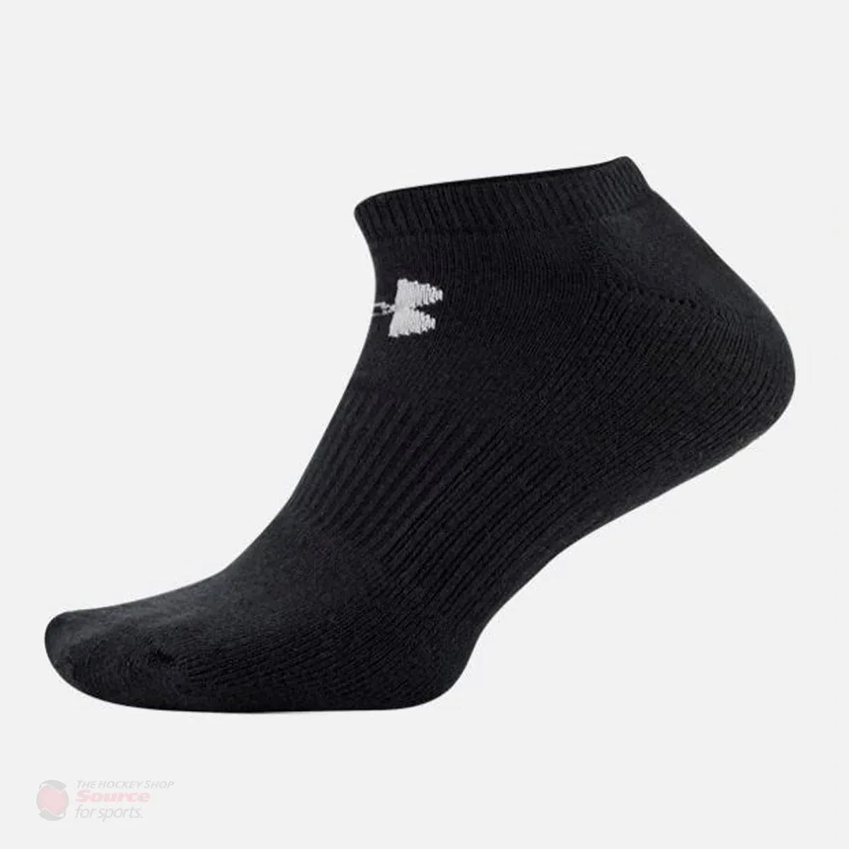 Under Armour Charged Cotton No Show Black Performance Socks - 6 Pack