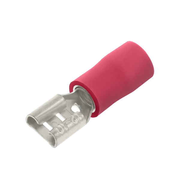 Unicrimp QRPO63F 100 X Red Female Push On Terminal 6.3mm (100 Pack)