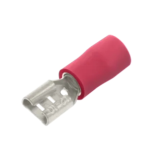 Unicrimp QRPO63F 100 X Red Female Push On Terminal 6.3mm (100 Pack)