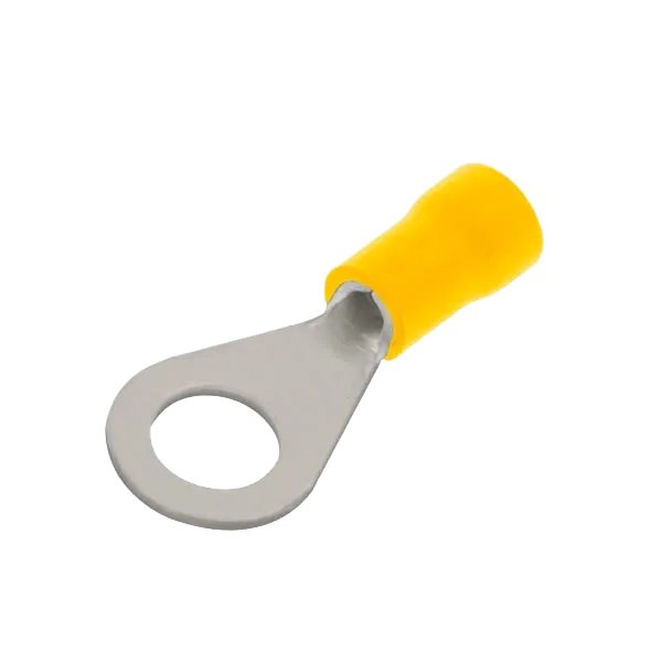 Unicrimp QYR4 Yellow Ring Terminal - 4mm Hole (100 Pack)