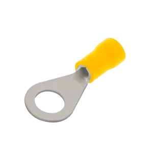 Unicrimp QYR4 Yellow Ring Terminal - 4mm Hole (100 Pack)