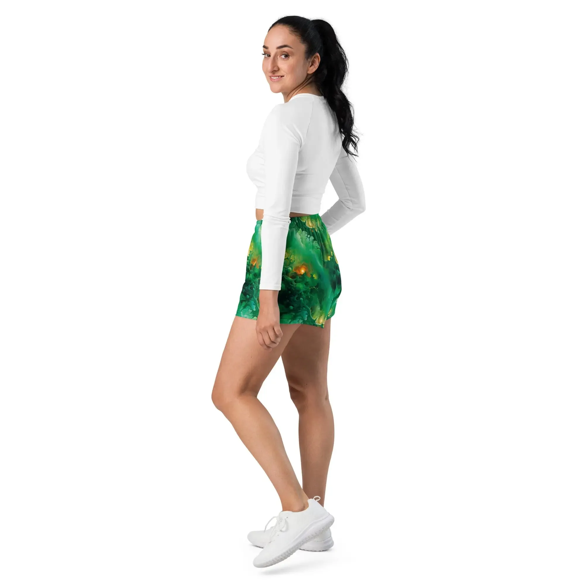 Unisex Athletic Shorts - Viridian Shroud