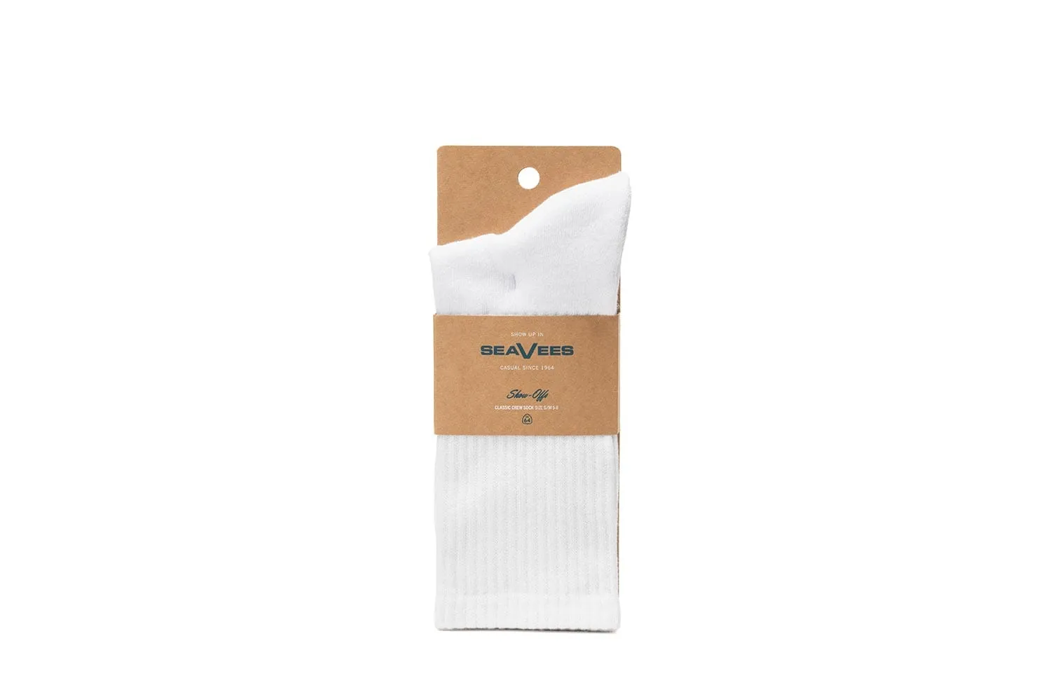 Unisex - Show-Offs Crew Sock - White