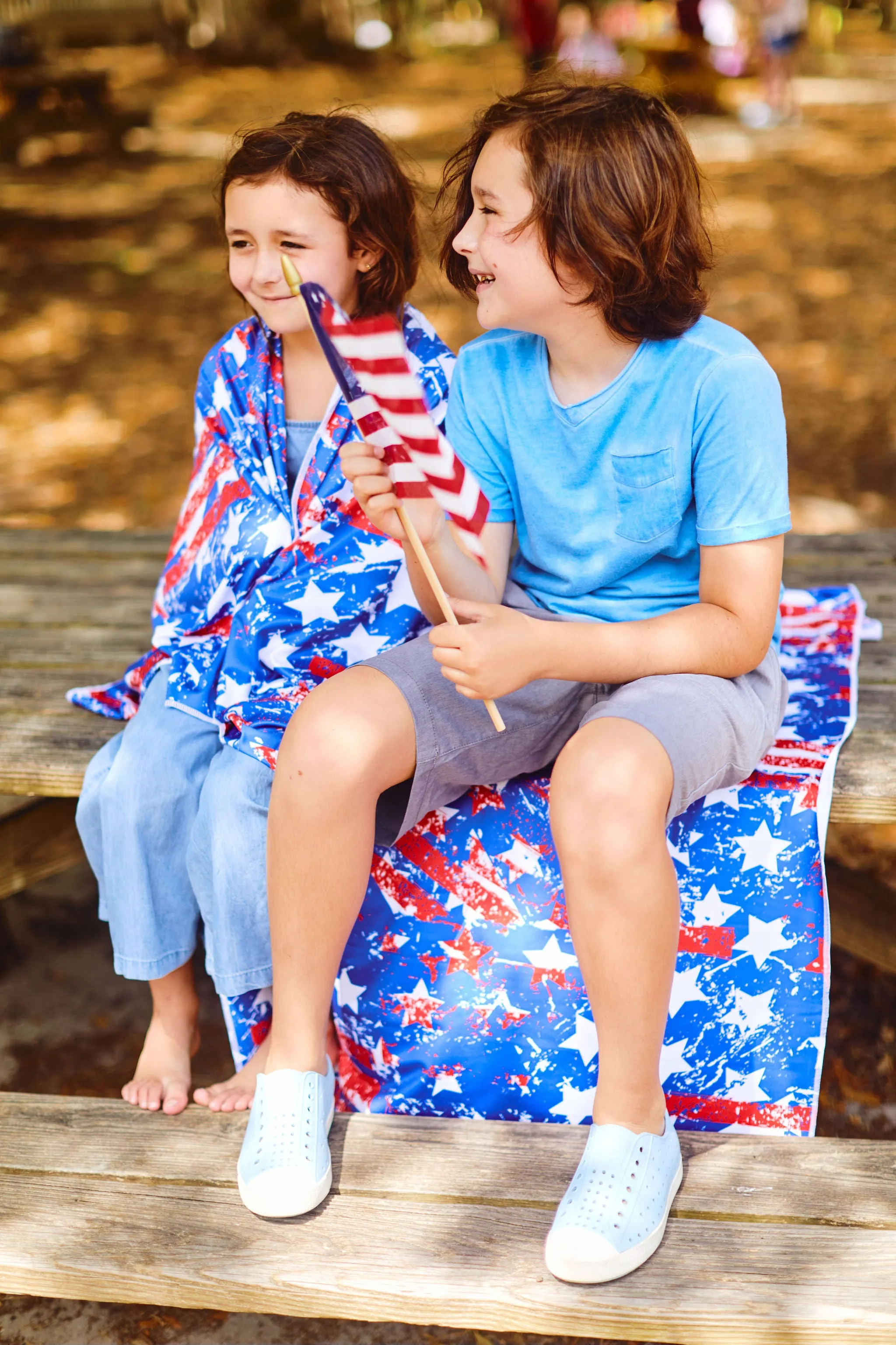 UPF 50  Beach/Pool Towel Full Size (Stars & Stripes)