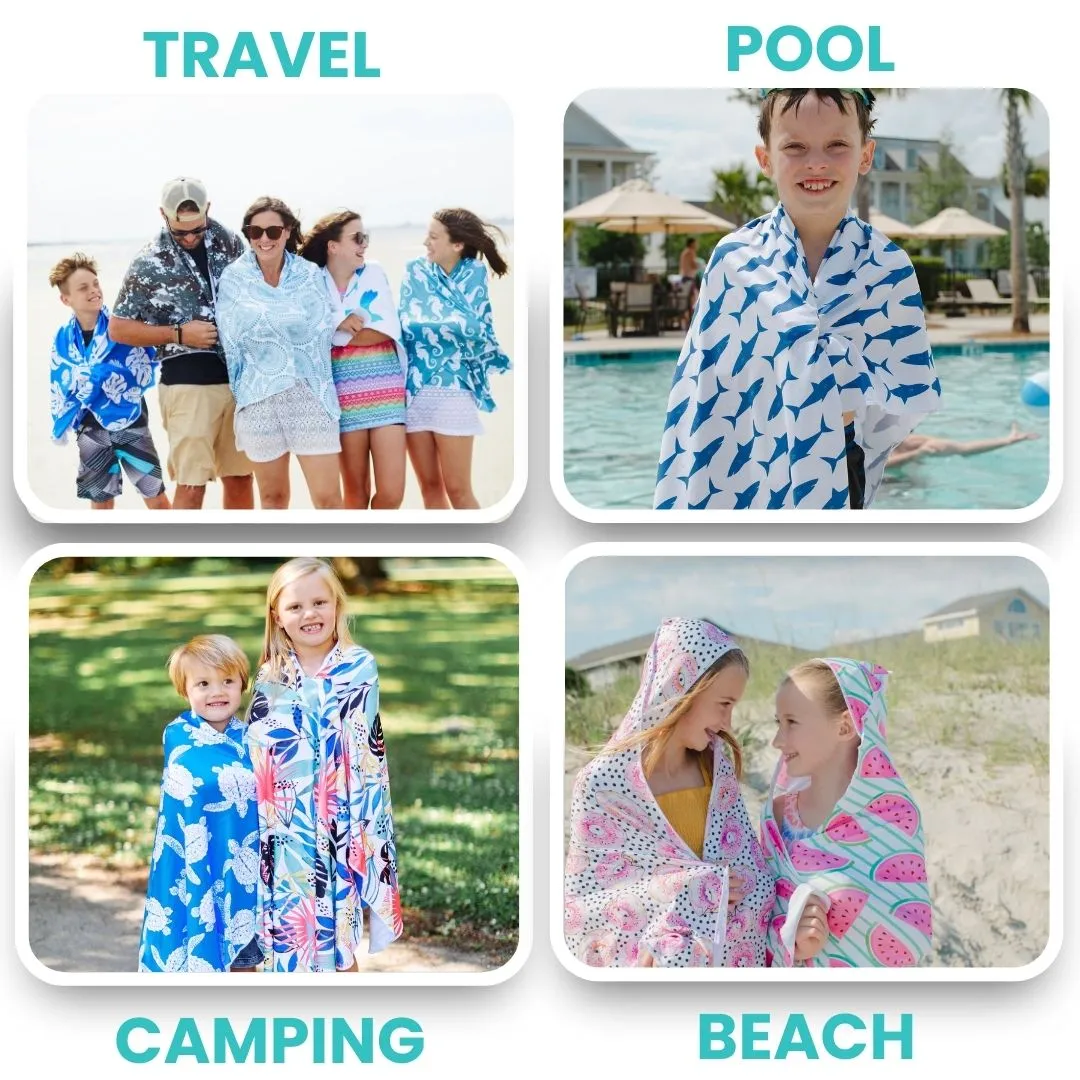 UPF 50  Beach/Pool Towel Full Size (Stars & Stripes)