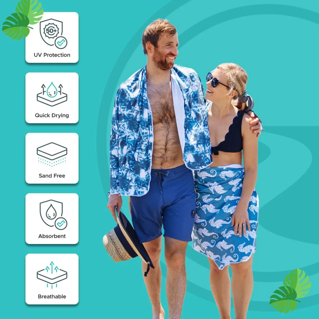 UPF 50  Beach/Pool Towel Full Size (Stars & Stripes)