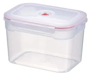 Vacuum Seal Food Storage Containers - Hand Held Vacuum Food System - Quick Marinator - Rectangle - 5.2L / 5.5 Qt - Coral Color