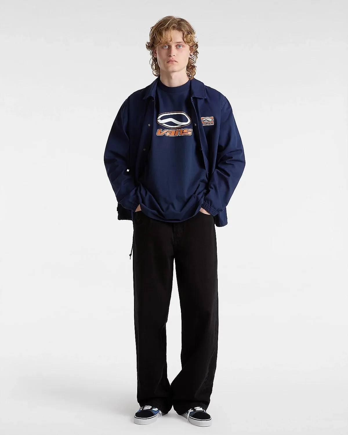 Vans  Off The Wall II Loose Skate Classics T-Shirt Dress Blues