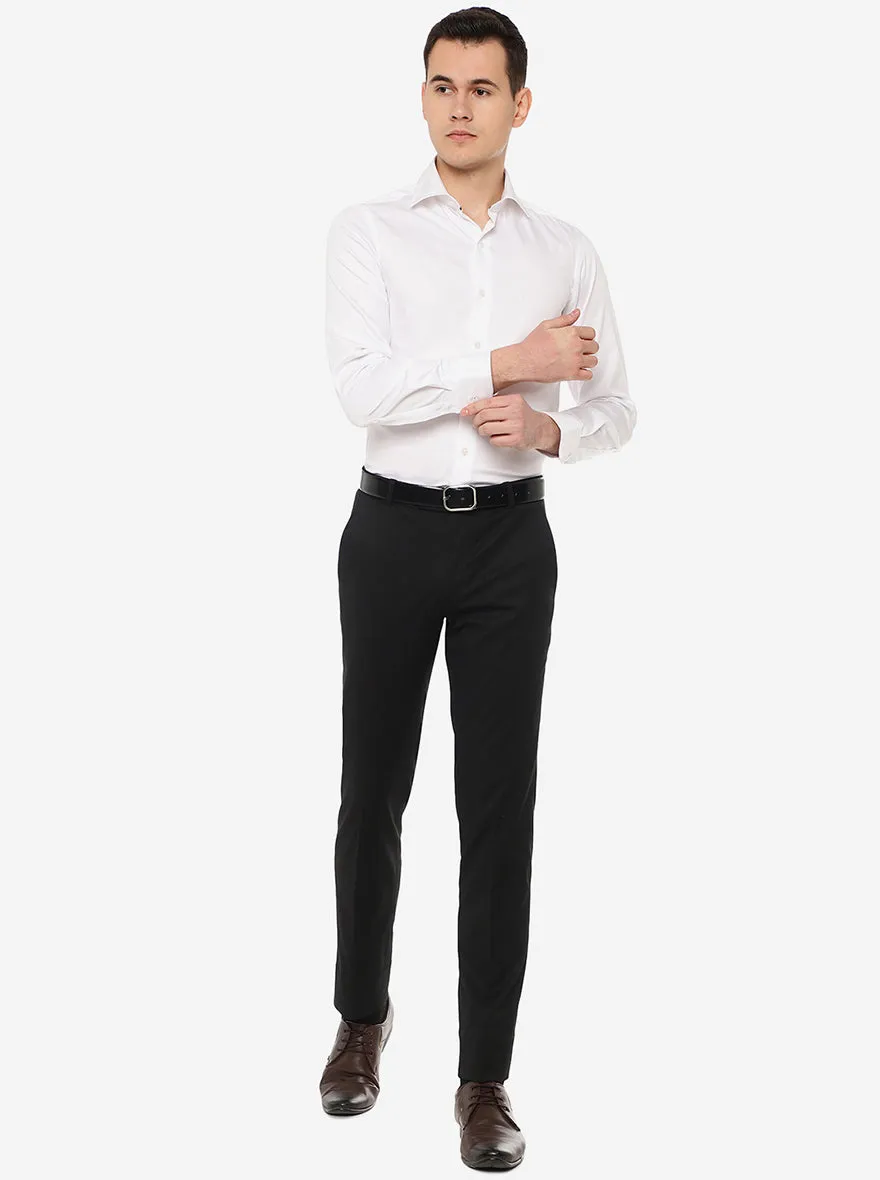 White Solid Slim Fit Party Wear Shirt | Wyre