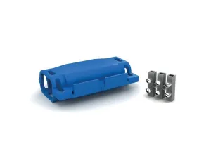 Wiska SH0316W SHARK 69x180x40mm, IPX8 Pre-filled Gel Joint Complete with 3 Core 30A Terminal Block Blue