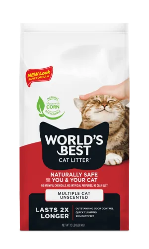 Worlds Best Long Lasting Multi-Cat Unscented Cat Litter