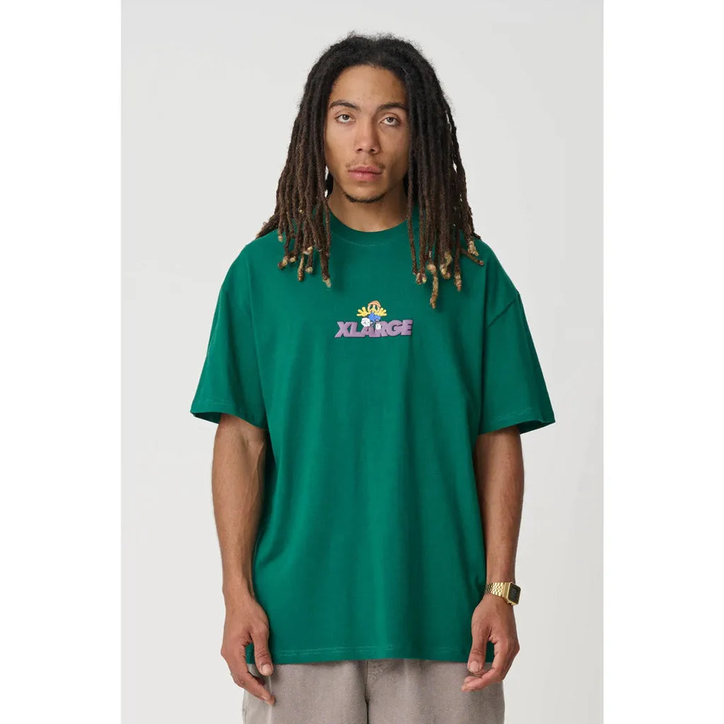 XLARGE DICE ROLL TEE - BOTTLE GREEN