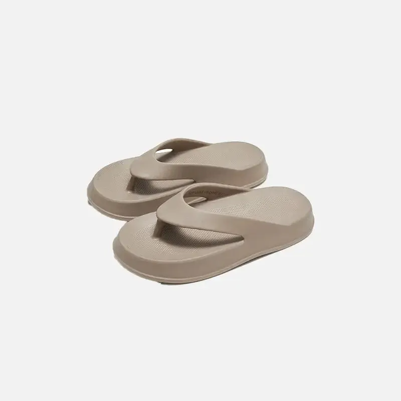 Y2K Non-Slip Flip Flops with Stylish Platform Elevation
