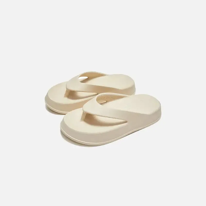 Y2K Non-Slip Flip Flops with Stylish Platform Elevation