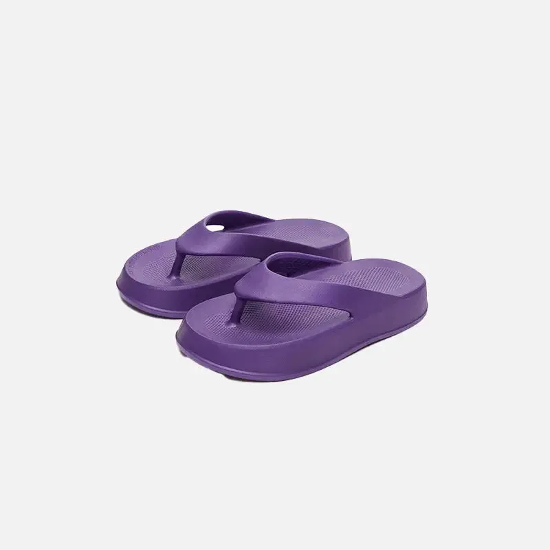 Y2K Non-Slip Flip Flops with Stylish Platform Elevation
