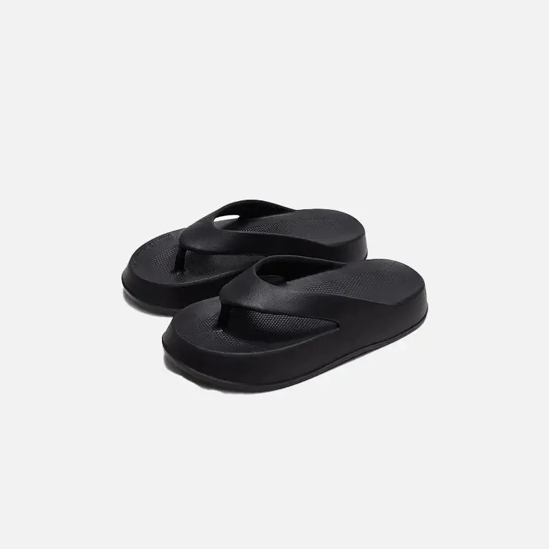 Y2K Non-Slip Flip Flops with Stylish Platform Elevation